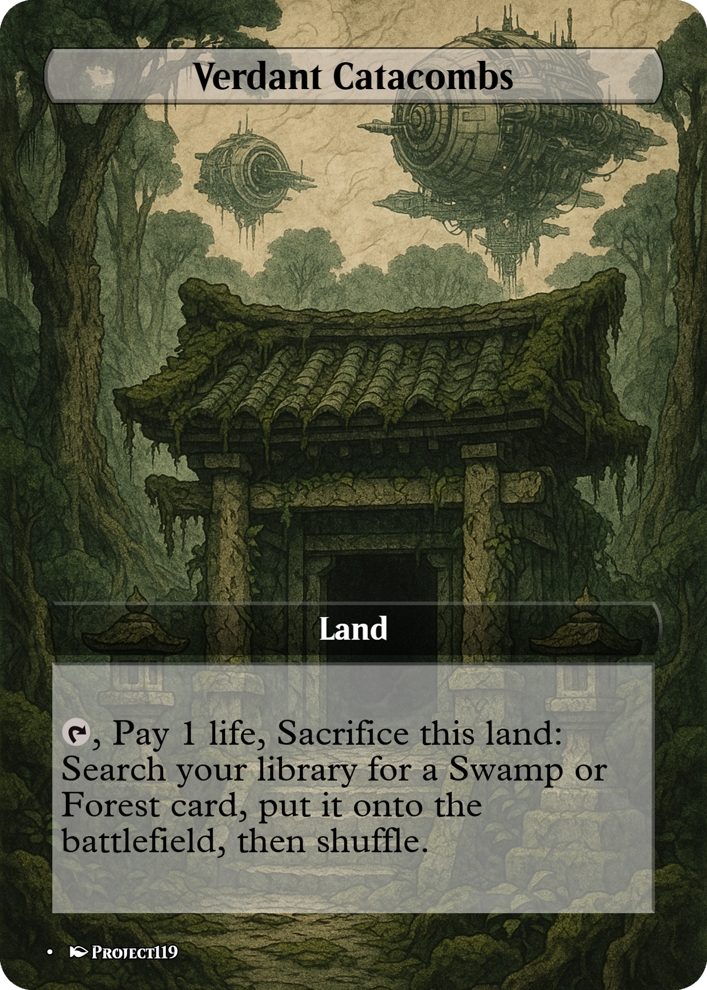 Sci Fi Japanese Wood Block Inspired 62 Card Mega Land Bundle - Magic the Gathering Proxy Cards