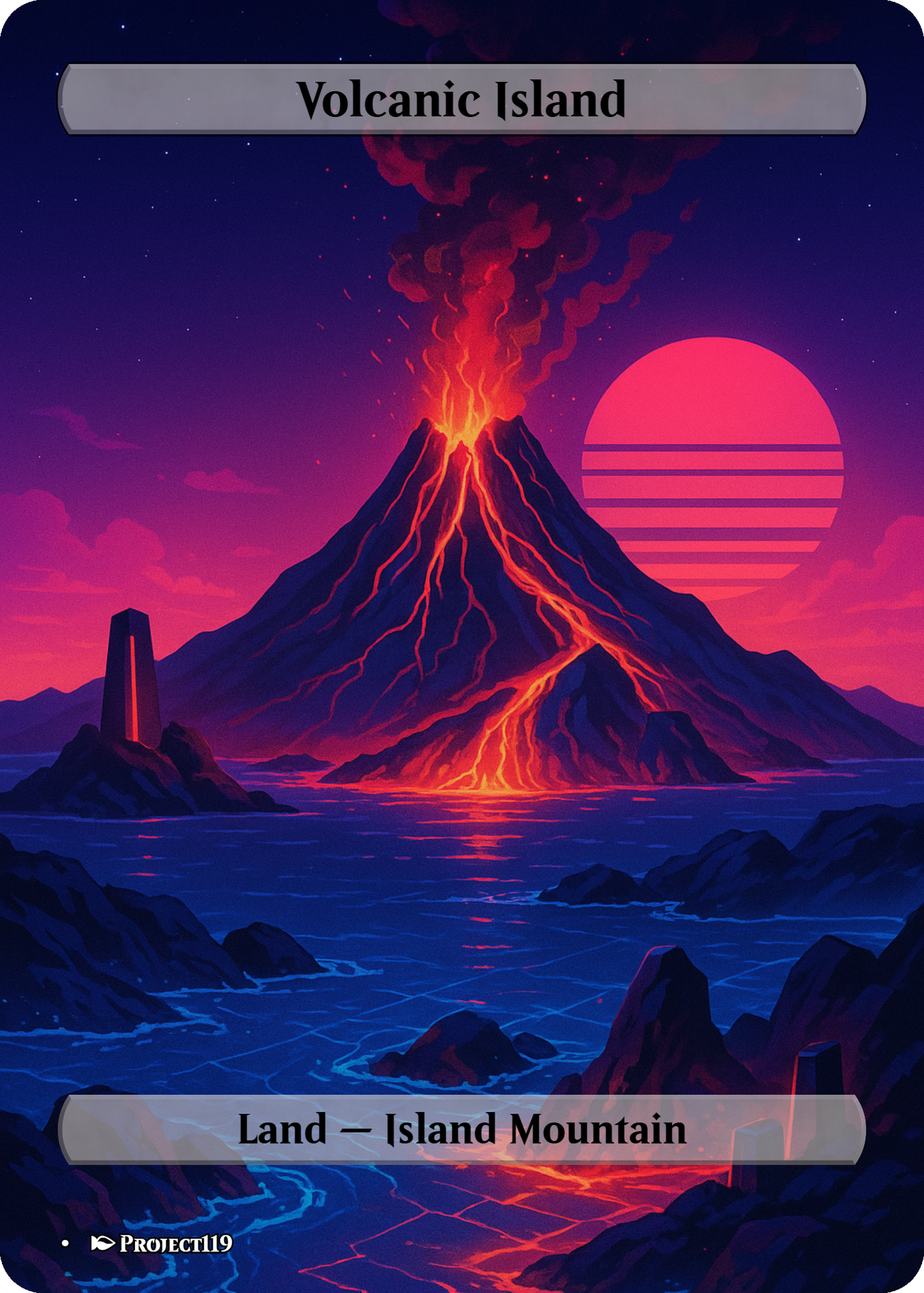 Synthwave Inspired 10 Original Dual Lands Bundle - Magic the Gathering Proxy Cards