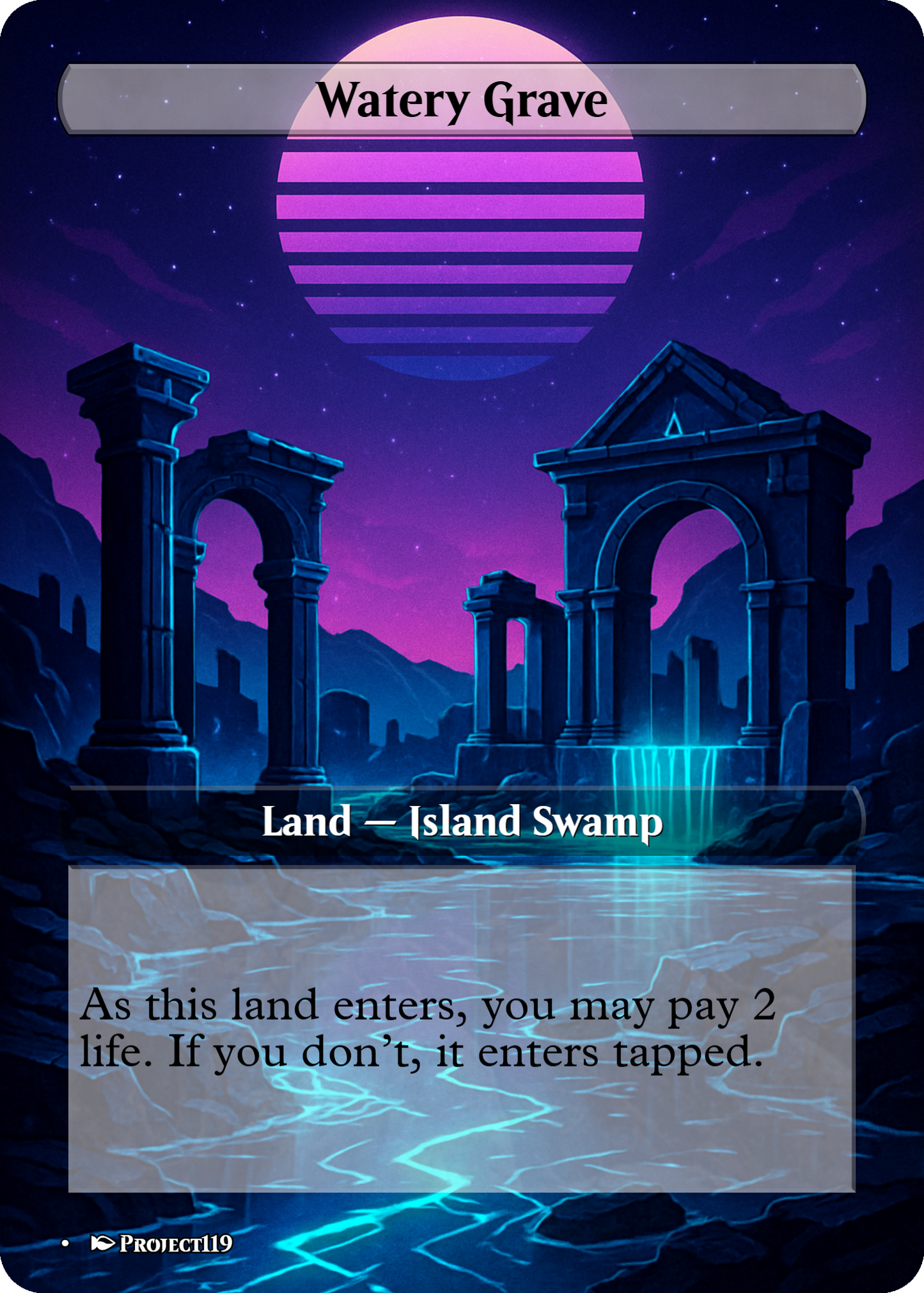 Synthwave Inspired 18 Land Grixis Commander Starter Bundle - Magic the Gathering Proxy Cards