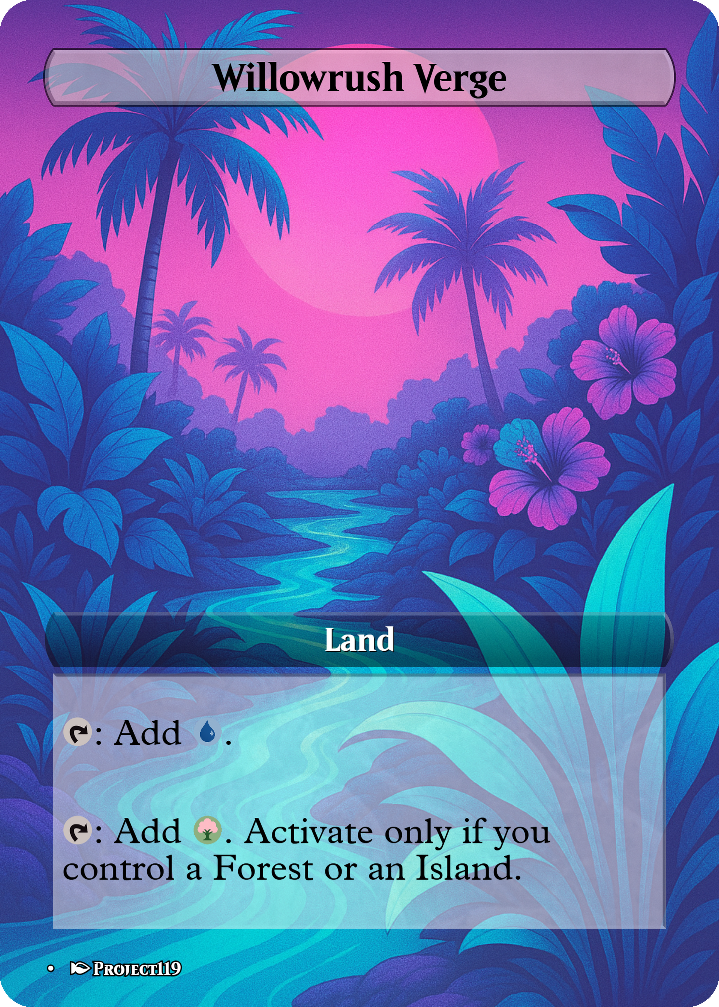 Vaporwave Inspired 18 Land Bant Commander Starter Bundle - Magic the Gathering Proxy Cards