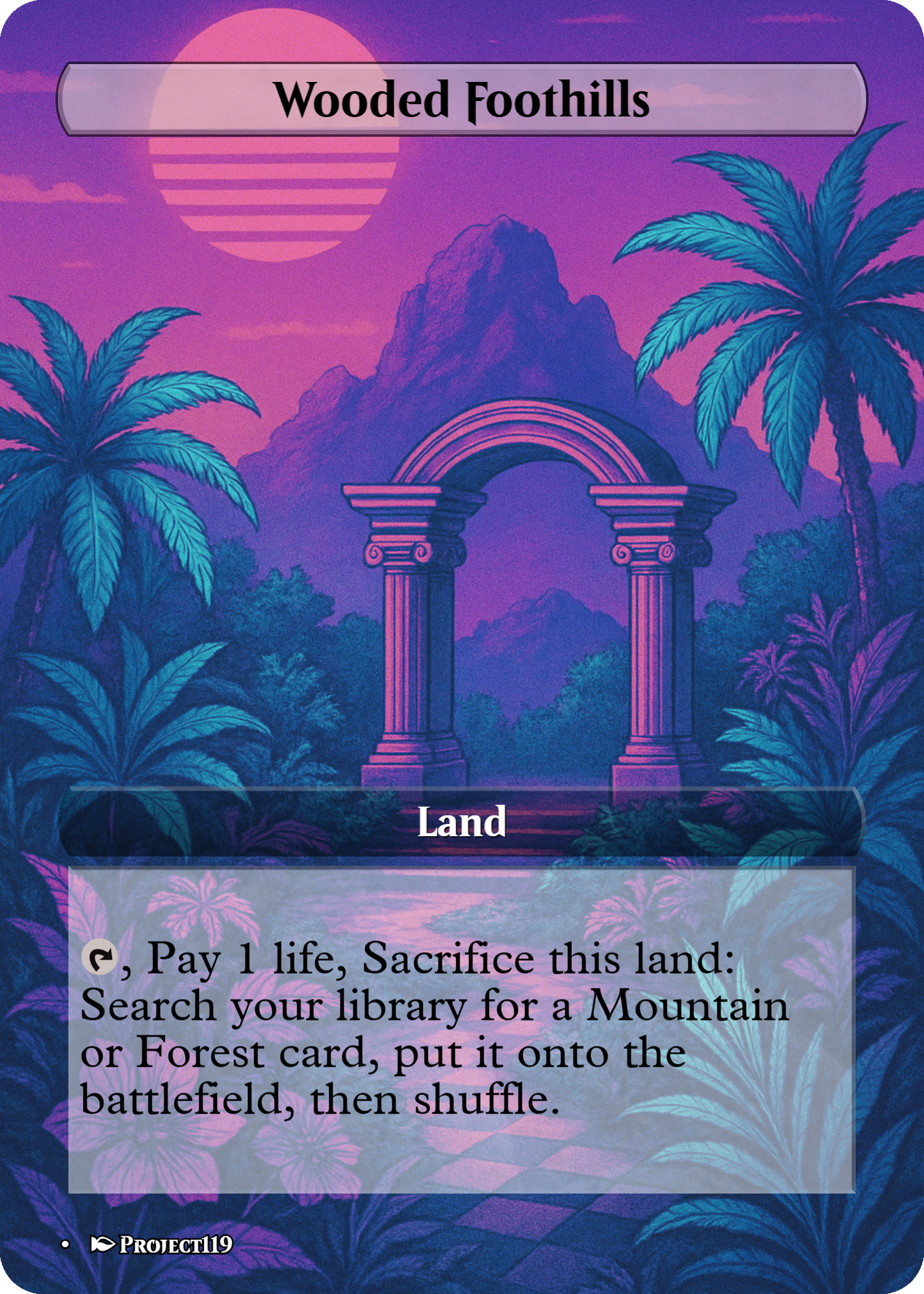 Vaporwave Inspired 10 Fetch Land Bundle - Magic the Gathering Proxy Cards