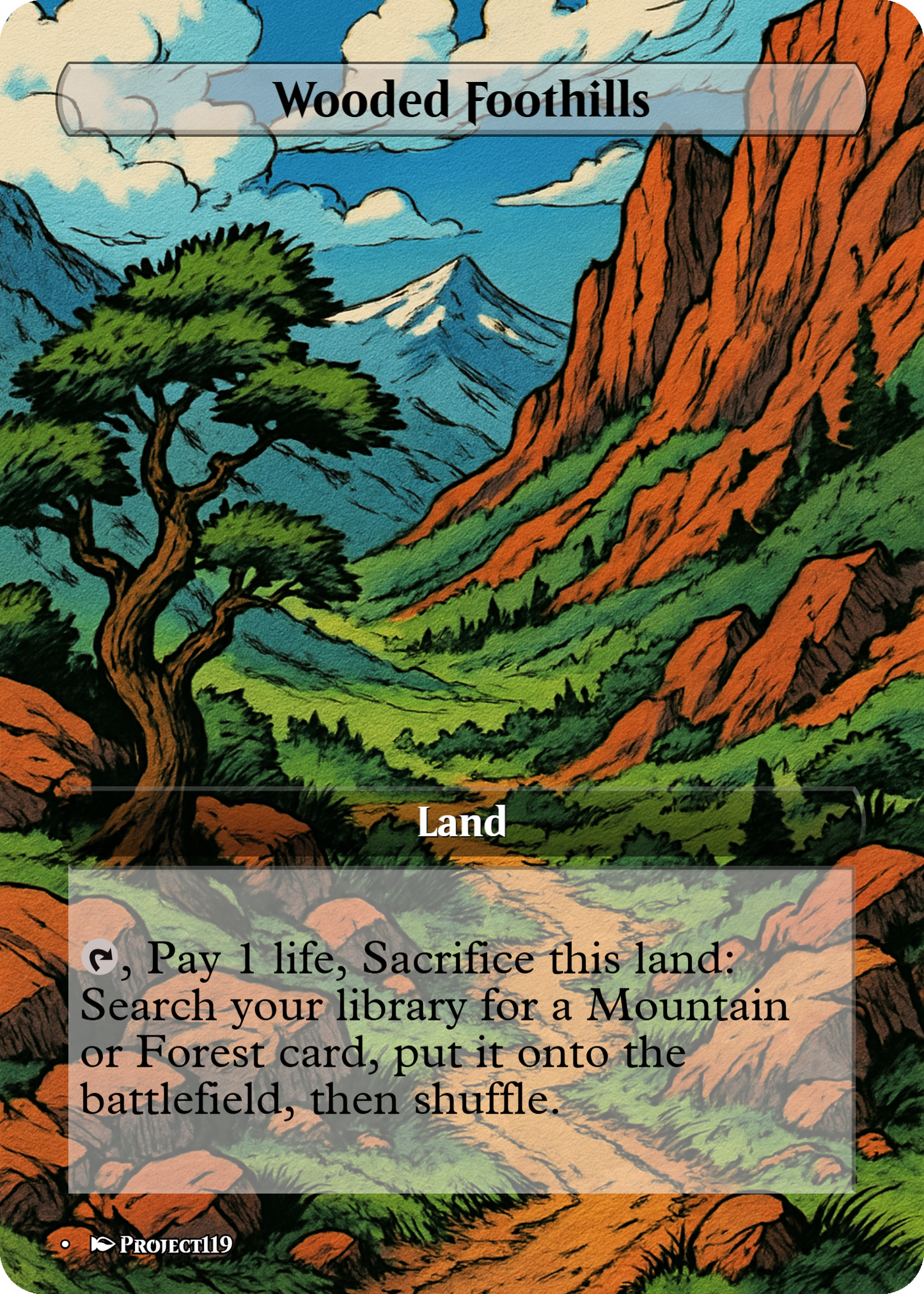1980s Comic Art Inspired 62 Mega Land Bundle - Magic the Gathering Proxy