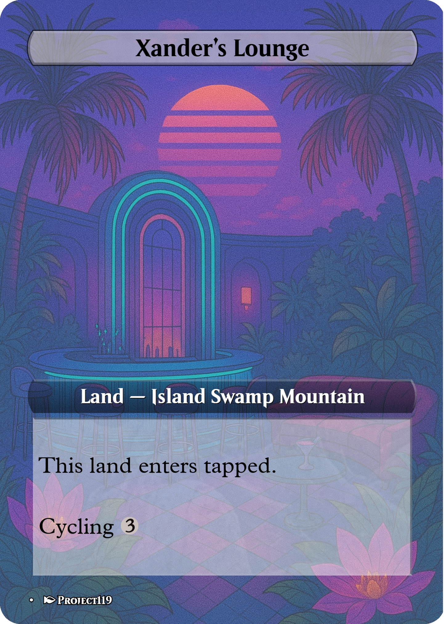 Vaporwave Inspired 10 Triomes Land Bundle - Magic the Gathering Proxy Cards