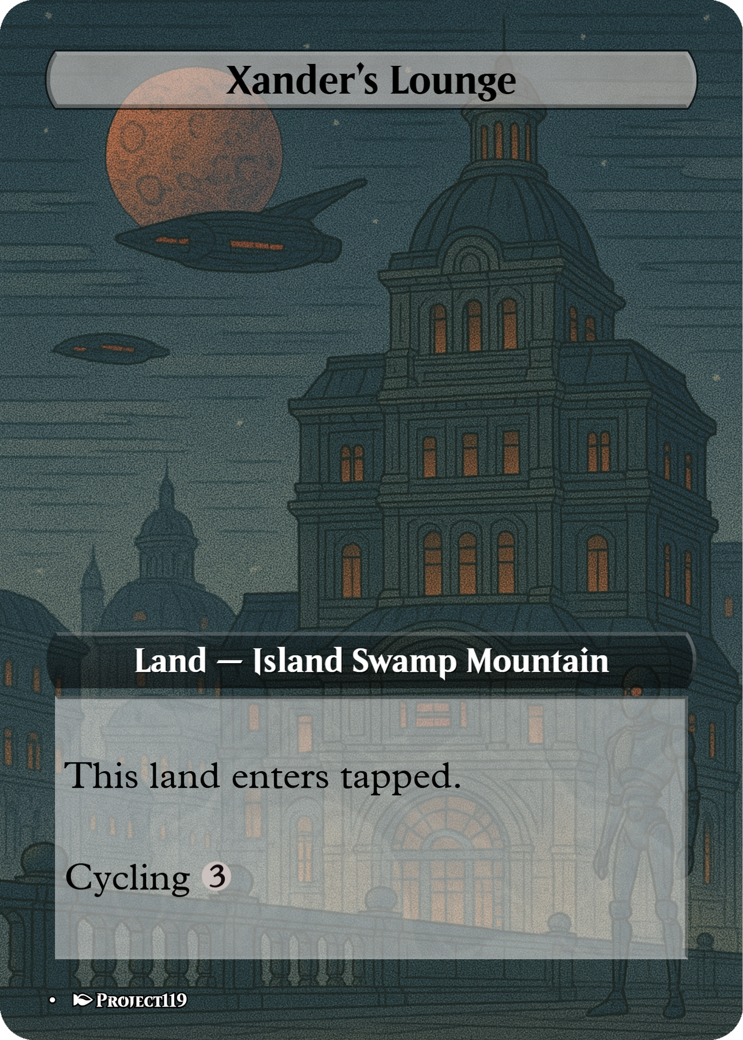 Sci Fi Japanese Wood Block Inspired 10 Triome Land Bundle - Magic the Gathering Proxy Cards
