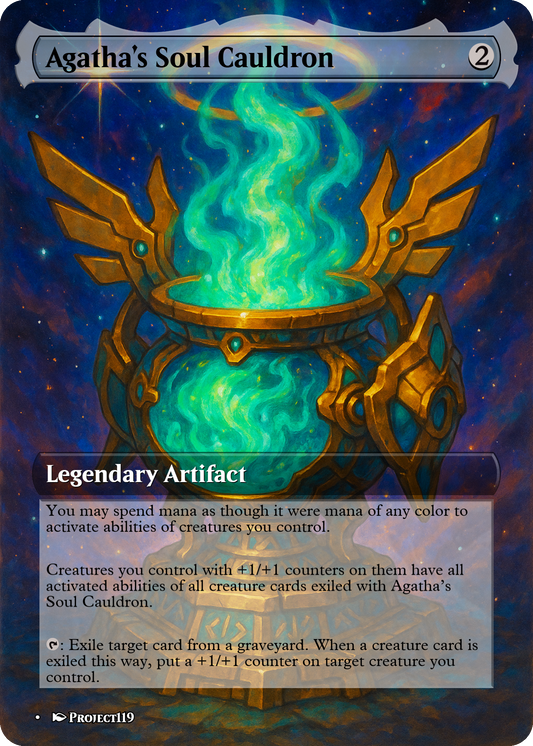 Agatha's Soul Cauldron - Celestial Art Inspired Magic the Gathering Proxy Card