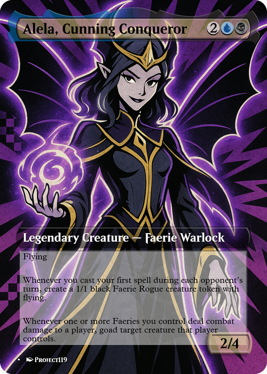 Alela, Cunning Conqueror - Persona Inspired Magic the Gathering Proxy Card