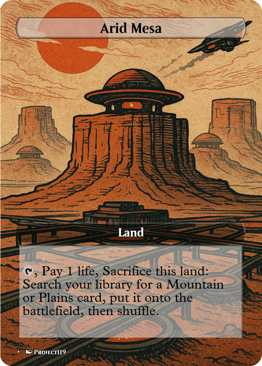 Sci Fi Japanese Wood Block Inspired 62 Card Mega Land Bundle - Magic the Gathering Proxy Cards