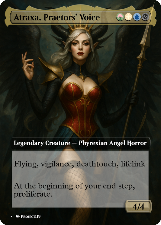Atraxa, Praetor's Voice - Burlesque Inspired Magic the Gathering Proxy Card