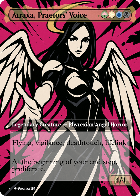 Atraxa, Praetors' Voice - Persona Inspired Magic the Gathering Proxy Card