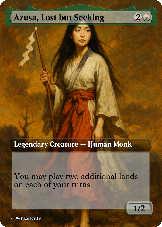 Azusa, Lost but Seeking - Dark Fantasy Inspired Magic the Gathering Proxy Card