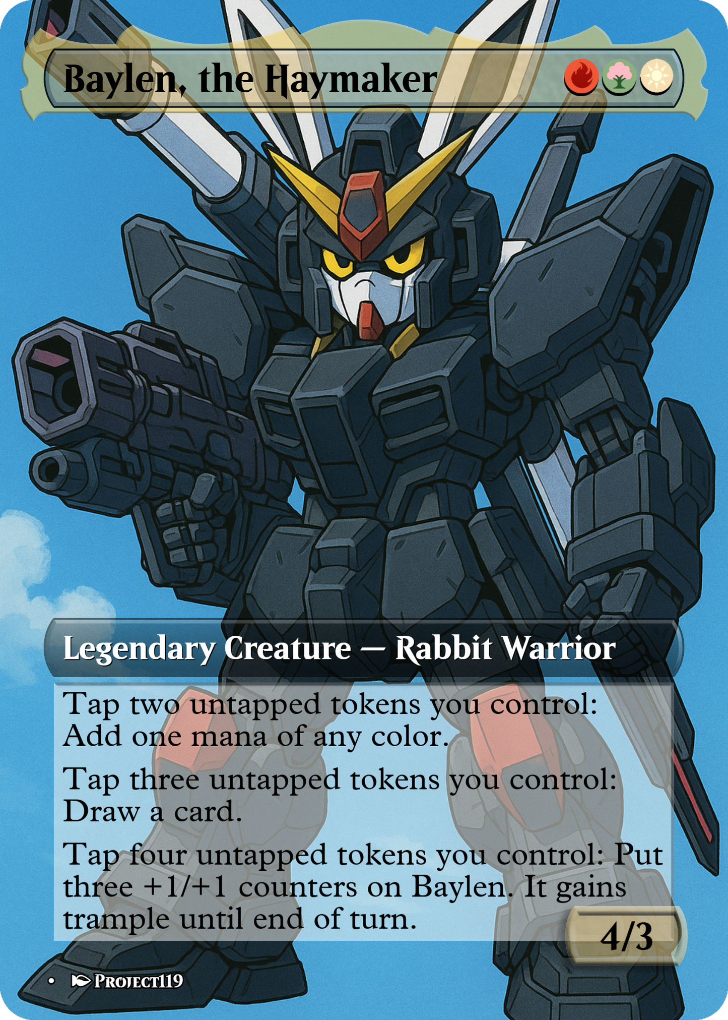 Baylen, the Haymaker - Gundam Inspired Magic the Gathering Proxy Card