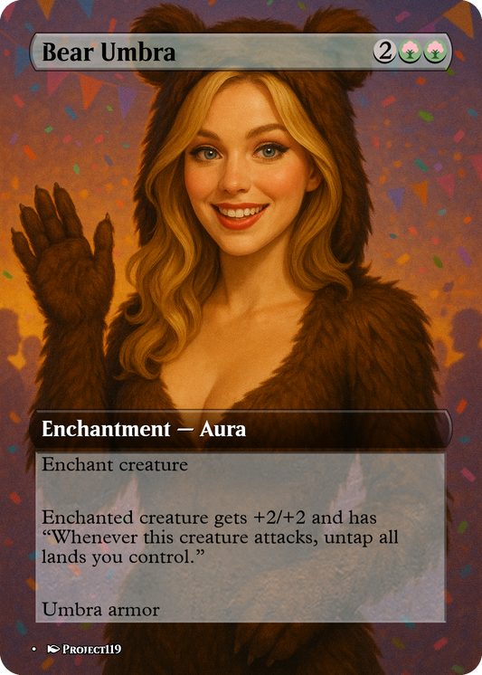 Bear Umbra - Digital Pin Up Magic the Gathering Proxy Card