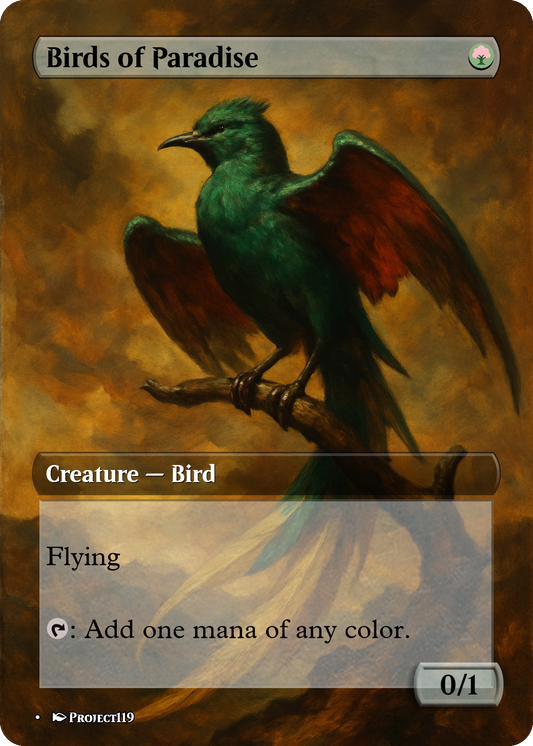 Birds of Paradise - Dark Fantasy Inspired Magic the Gathering Proxy Card