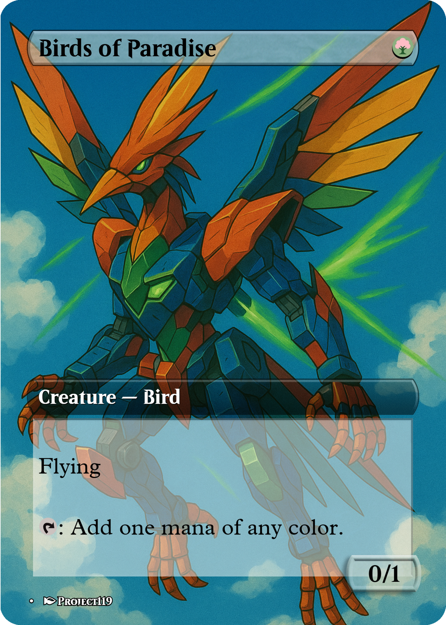 Birds of Paradise - Graffiti Inspired Magic the Gathering Proxy Card