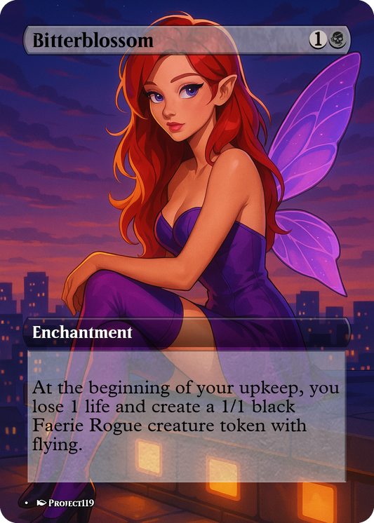 Bitterblossom - Digital Pin Up Magic the Gathering Proxy Card