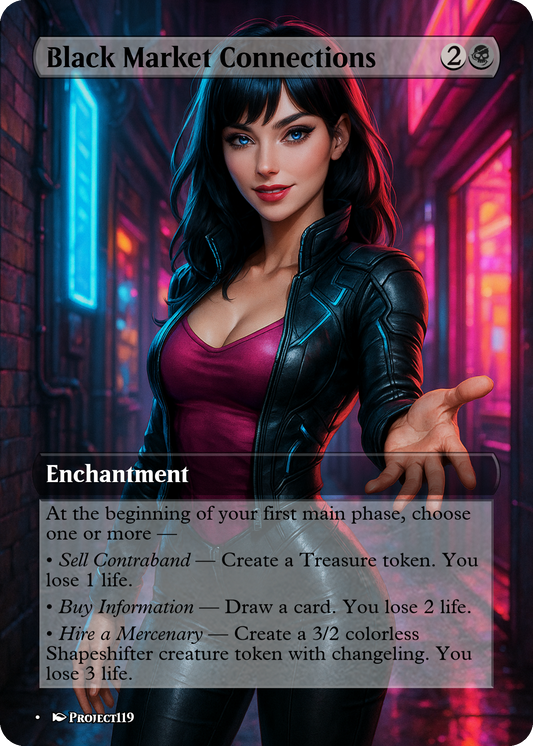 Black Market Connections - Digital Pin Up Magic the Gathering Proxy Card