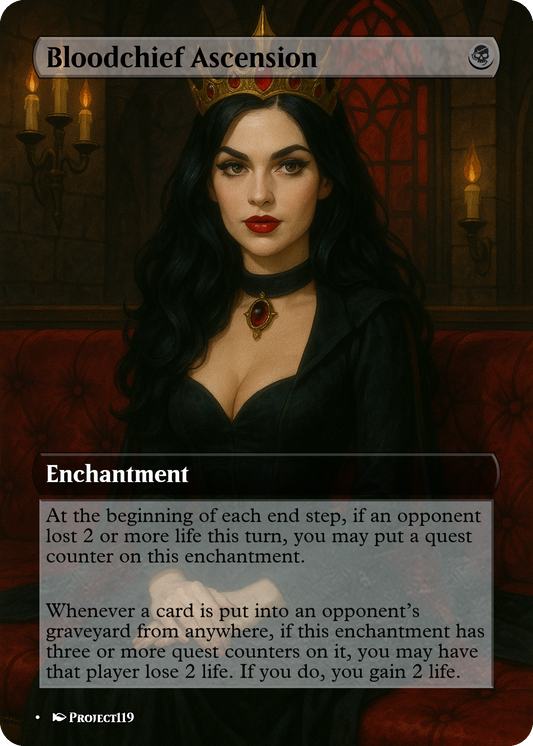 Bloodchief Ascension - Digital Pin Up Magic the Gathering Proxy Card