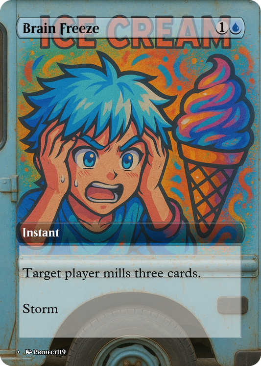 Brain Freeze - Graffiti Inspired Magic the Gathering Proxy Card