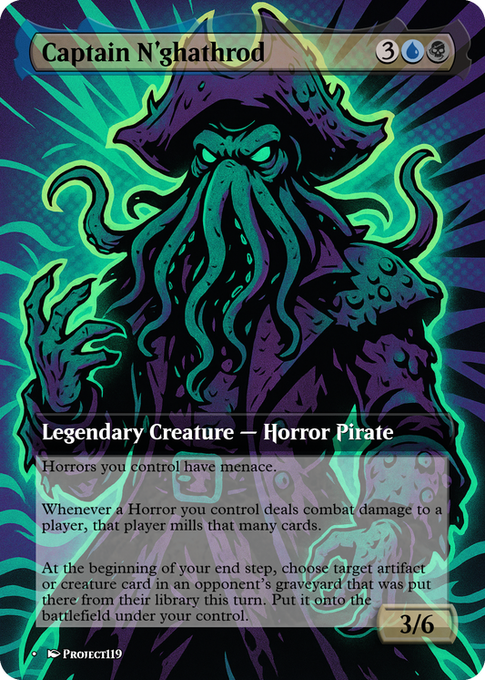 Captain N'ghathrod - Persona Inspired Magic the Gathering Proxy Card