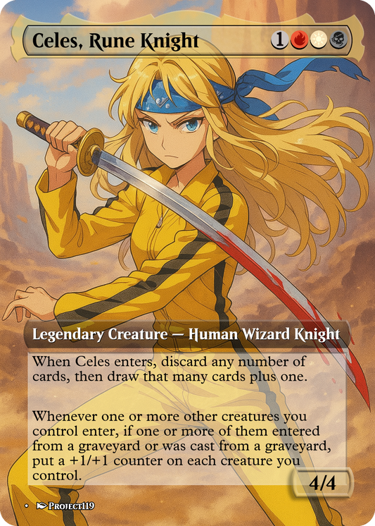 Celes, Rune Knight - Magic the Gathering Proxy Card