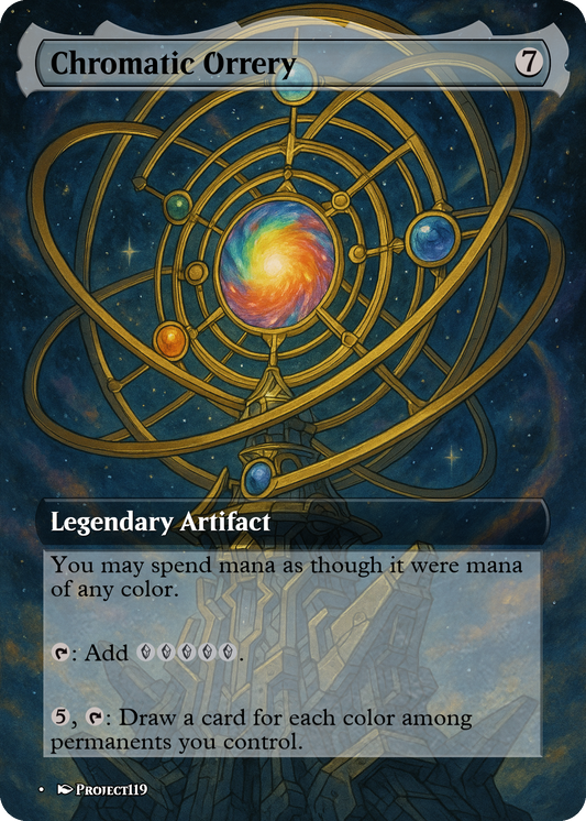 Chromatic Orrery - Celestial Art Inspired Magic the Gathering Proxy Card