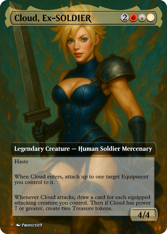 Cloud, Ex-SOLDIER - Magic the Gathering Proxy Card
