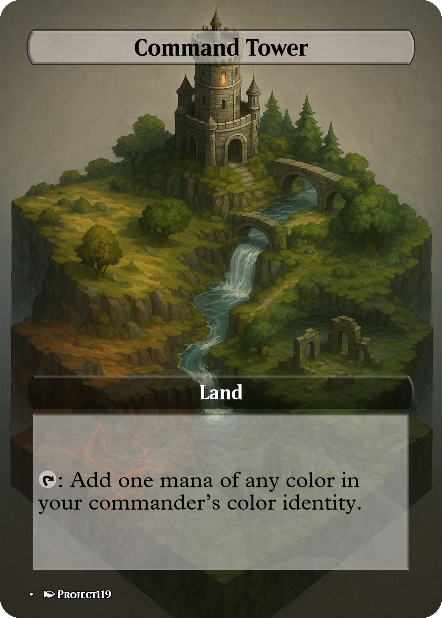 Isometric Art Inspired 18 Land Esper Commander Starter Bundle - Magic the Gathering Proxy Cards