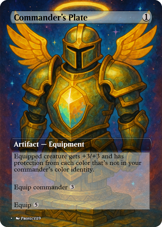 Commander's Plate - Celestial Art Inspired Magic the Gathering Proxy Card
