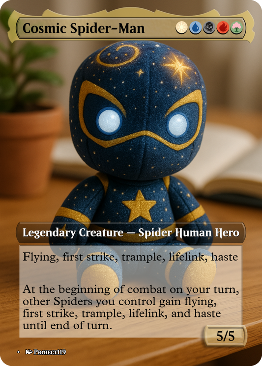Cosmic Spider-Man - Plushie Inspired Magic the Gathering Proxy Card