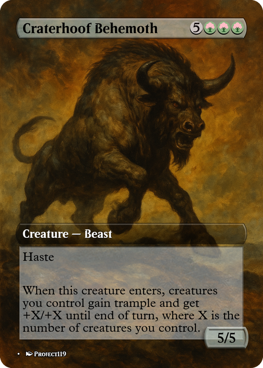 Craterhoof Behemoth - Dark Fantasy Inspired Magic the Gathering Proxy Card