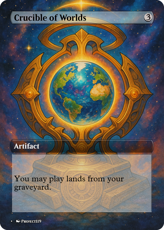 Crucible of Worlds - Celestial Art Inspired Magic the Gathering Proxy Card