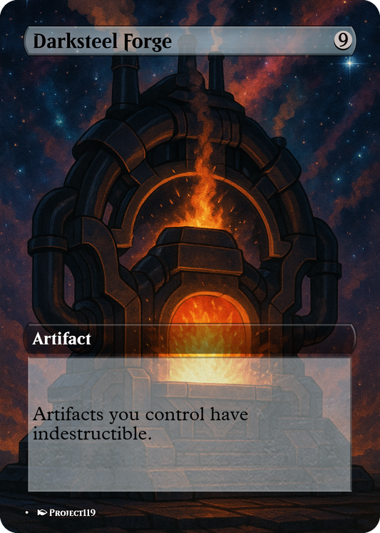 Darksteel Forge - Celestial Art Inspired Magic the Gathering Proxy Card