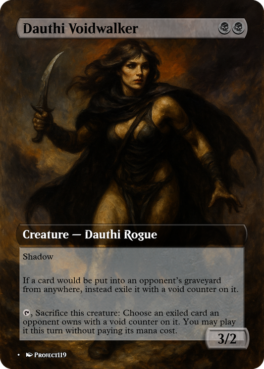 Dauthi Voidwalker - Dark Fantasy Inspired Magic the Gathering Proxy Card