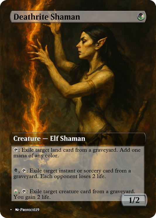 Deathrite Shaman - Dark Fantasy Inspired Magic the Gathering Proxy Card