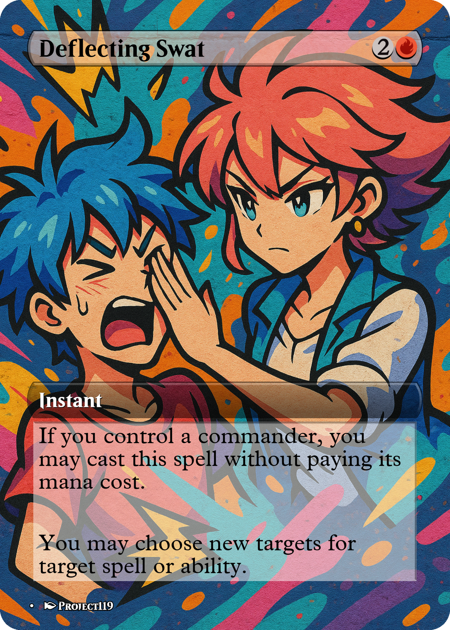 Deflecting Swat - Graffiti Inspired Magic the Gathering Proxy Card