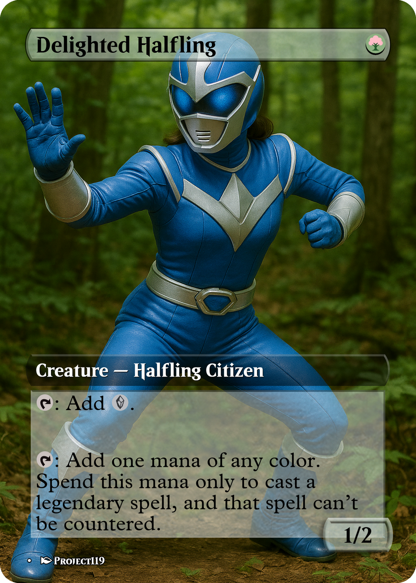 Delighted Halfling - Magic the Gathering Proxy Card