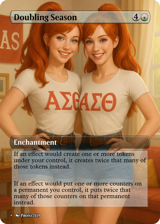 Doubling Season - Digital Pin Up Magic the Gathering Proxy Card