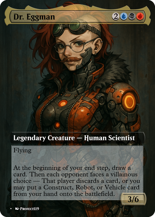Dr. Eggman - Cyberpunk Renegades Magic the Gathering Proxy Card