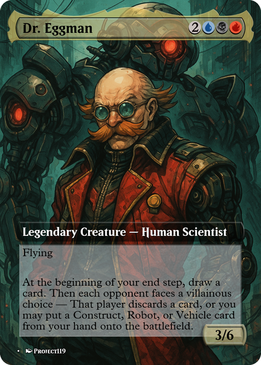 Dr. Eggman - Cyberpunk Rogue Magic the Gathering Proxy Card