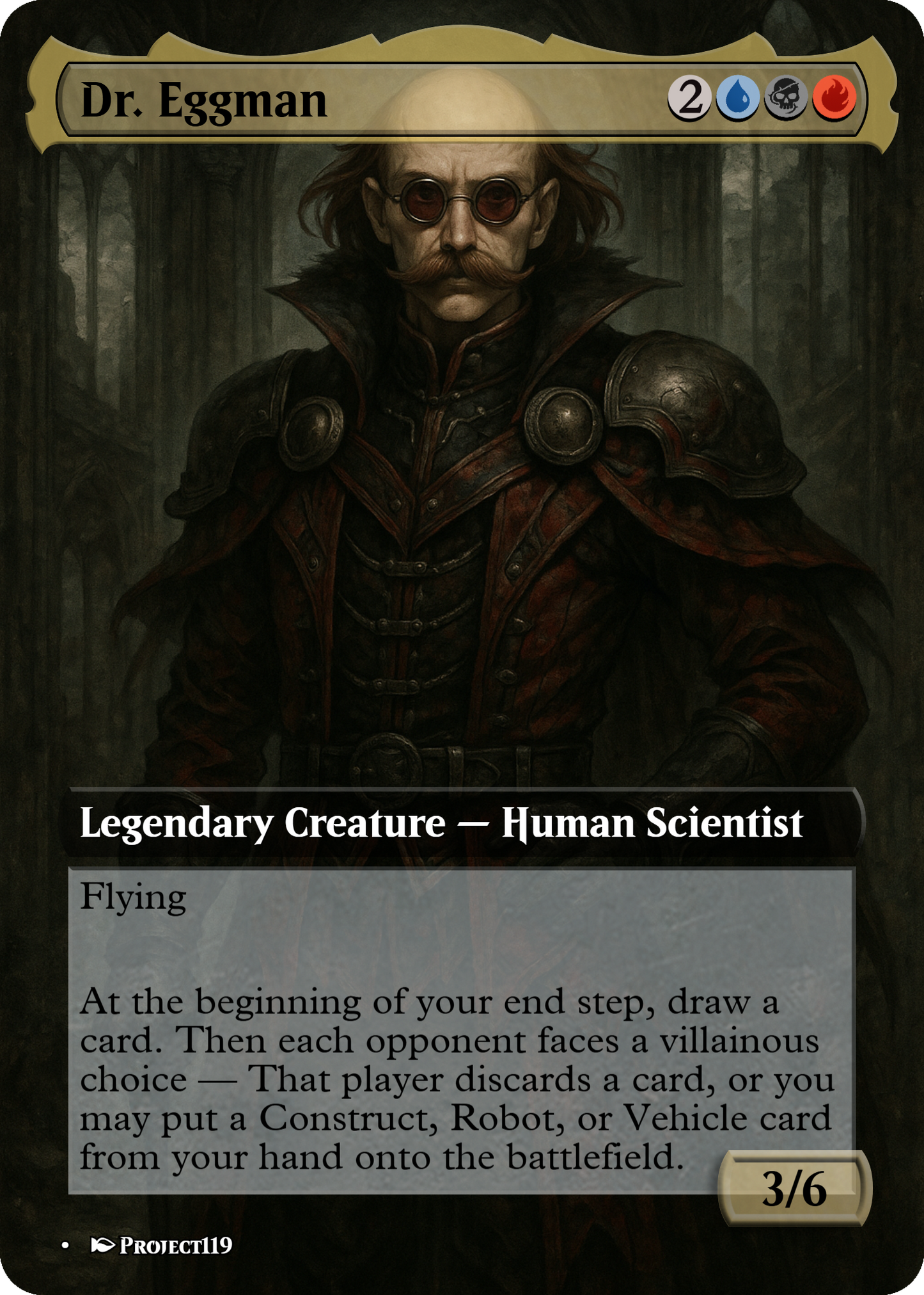 Dr. Eggman - Gothic Mercenary Magic the Gathering Proxy Card
