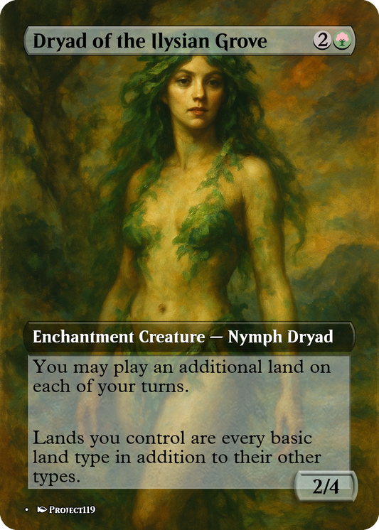 Dryad of the Ilysian Grove - Dark Fantasy Inspired Magic the Gathering Proxy Card