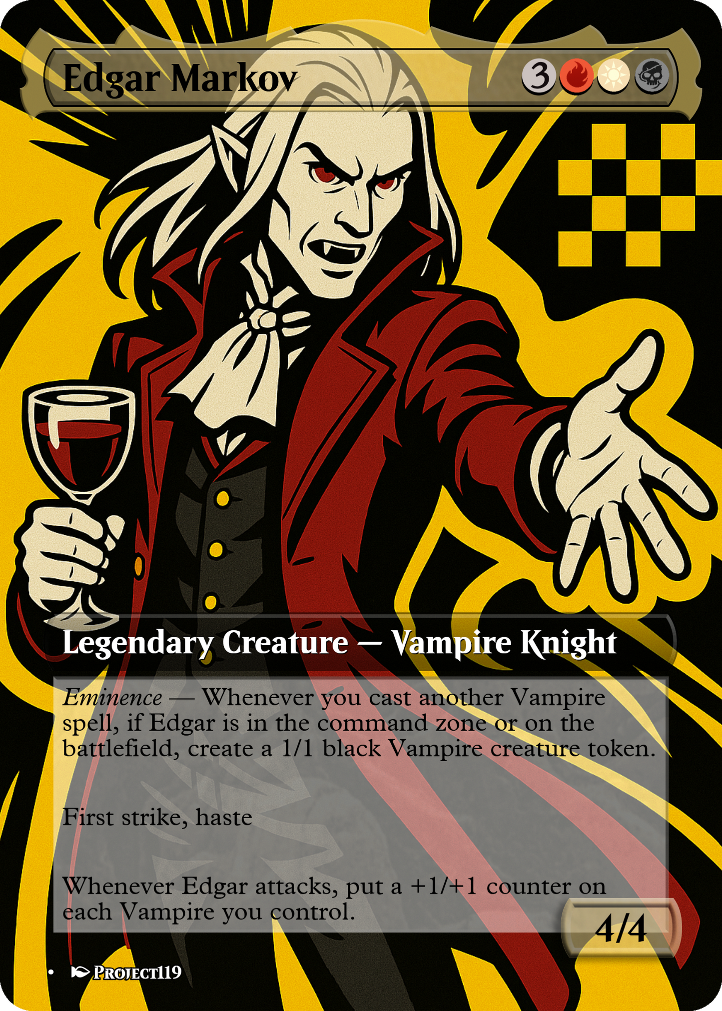 Edgar Markov - Persona Inspired Magic the Gathering Proxy Card