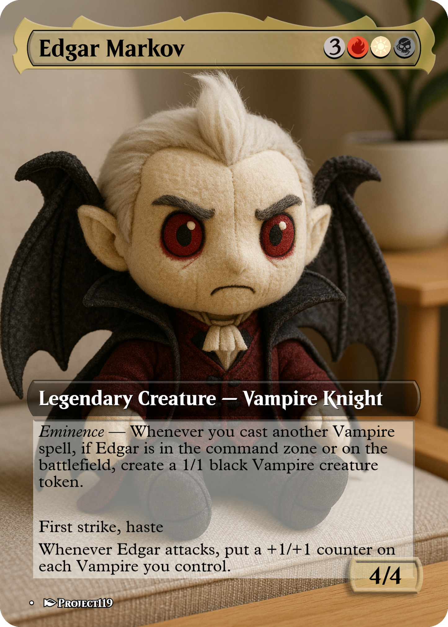 Edgar Markov - Plushie Inspired Magic the Gathering Proxy Card