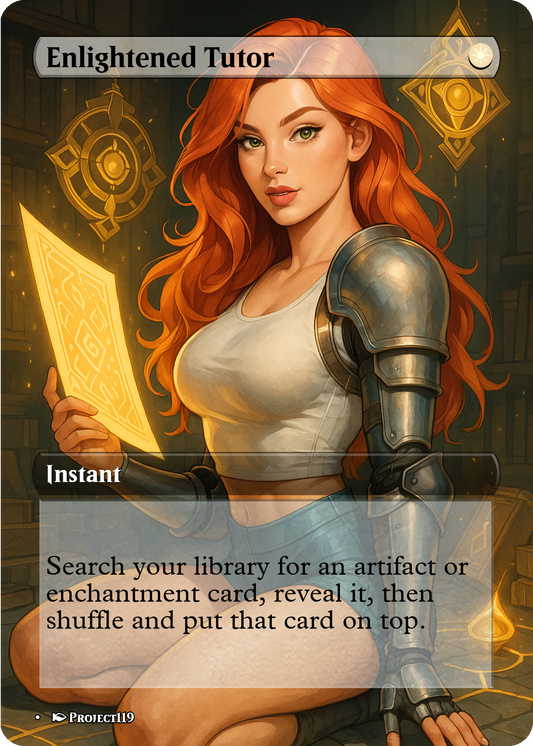 Enlightened Tutor - Digital Pin Up Magic the Gathering Proxy Card
