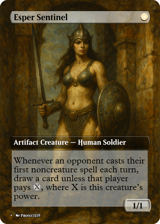 Esper Sentinel - Dark Fantasy Inspired Magic the Gathering Proxy Card