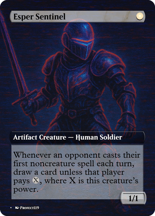 Esper Sentinel - Glitch Inspired Magic the Gathering Proxy Card