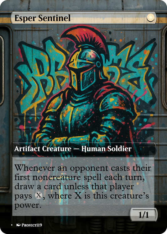 Esper Sentinel - Graffiti Inspired Magic the Gathering Proxy Card
