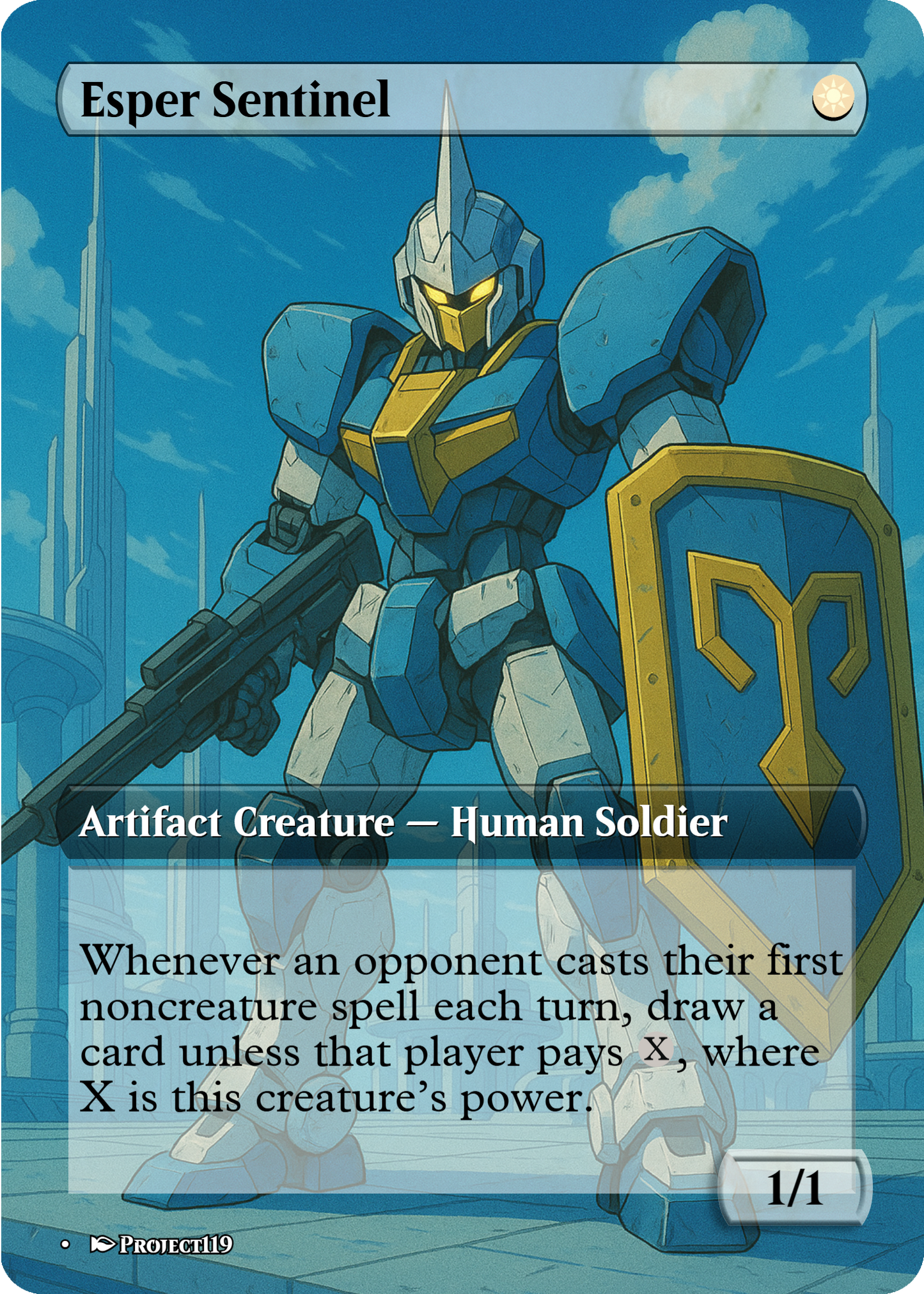 Esper Sentinel - Graffiti Inspired Magic the Gathering Proxy Card