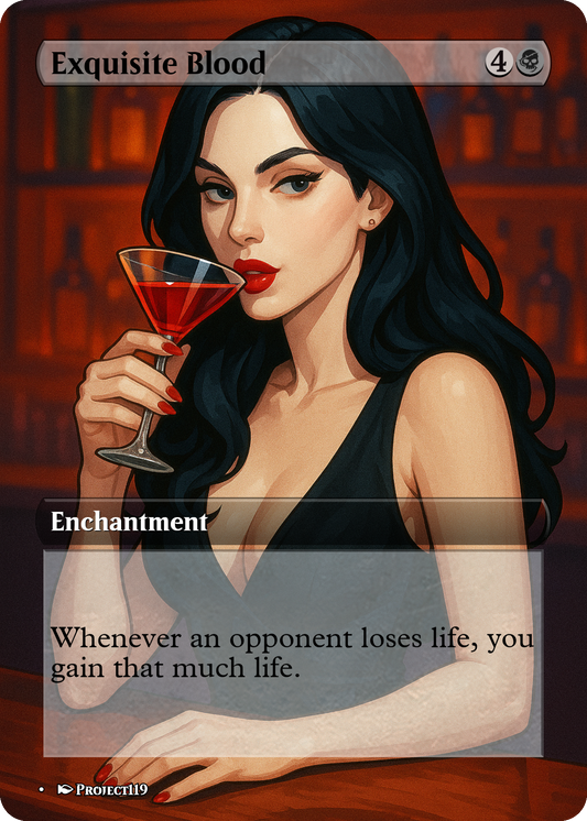 Exquisite Blood - Digital Pin Up Magic the Gathering Proxy Card