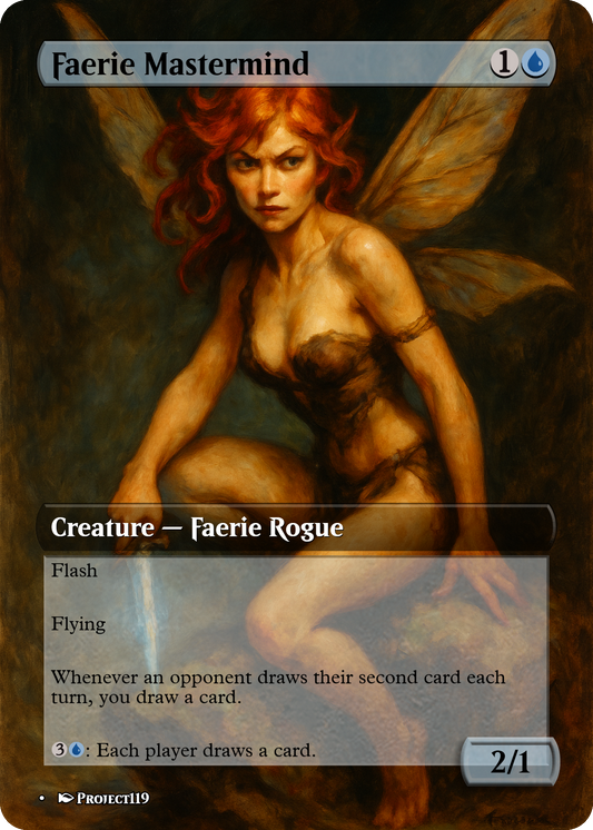 Faerie Mastermind - Dark Fantasy Inspired Magic the Gathering Proxy Card